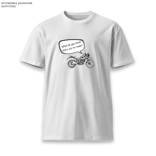 No Roads Motorcycle Cotton Round Neck T-shirt 180 GSM