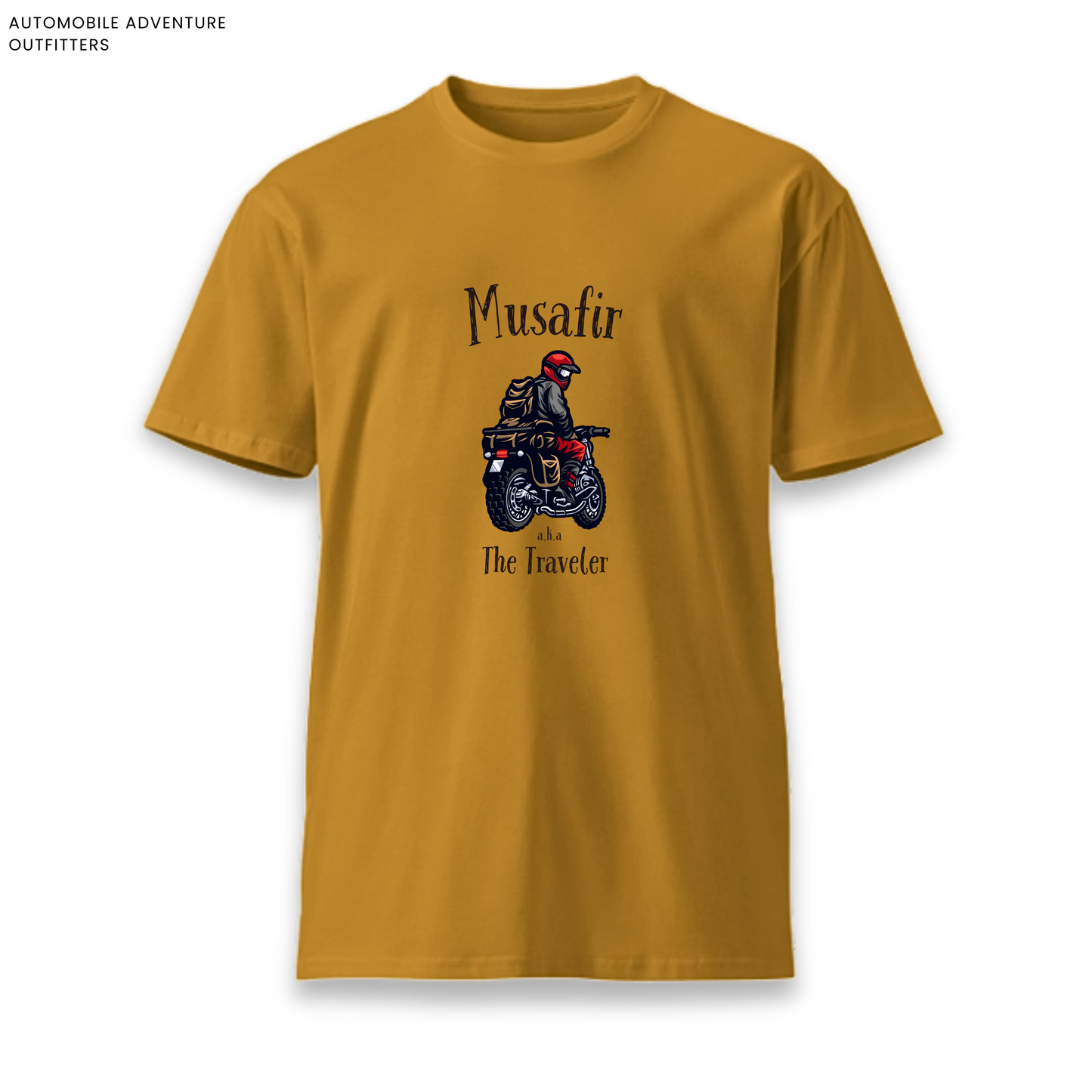Musafir Motorcycle Cotton Round Neck T-shirt 180 GSM