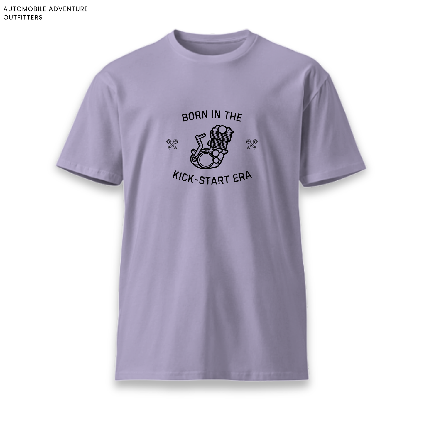 Kick Start Era Motorcycle Cotton Round Neck T-shirt 180 GSM