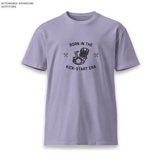Kick Start Era Motorcycle Cotton Round Neck T-shirt 180 GSM