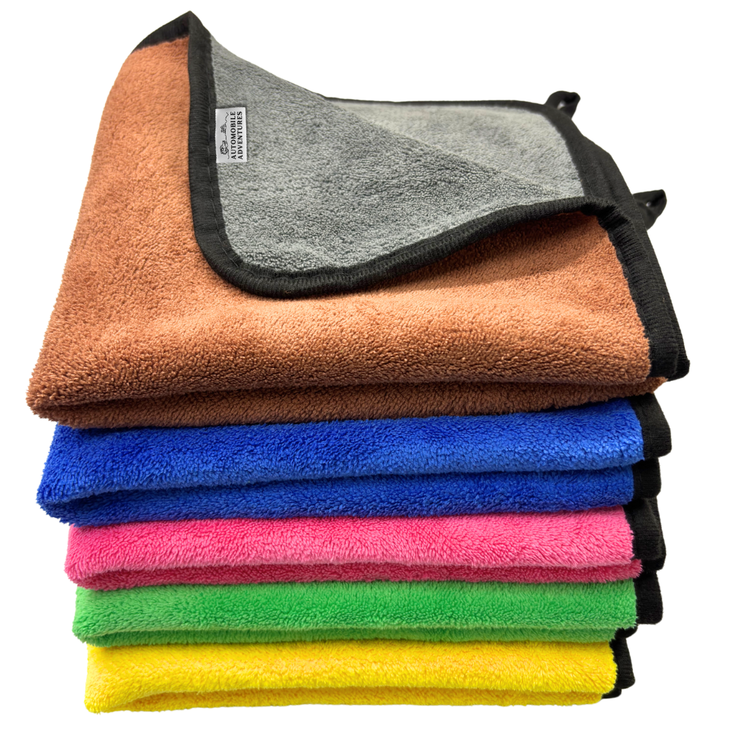 Ultra Soft 500 GSM Double-Sided Luxury Microfiber Cloth - 40x40 CM (Pack of 5)