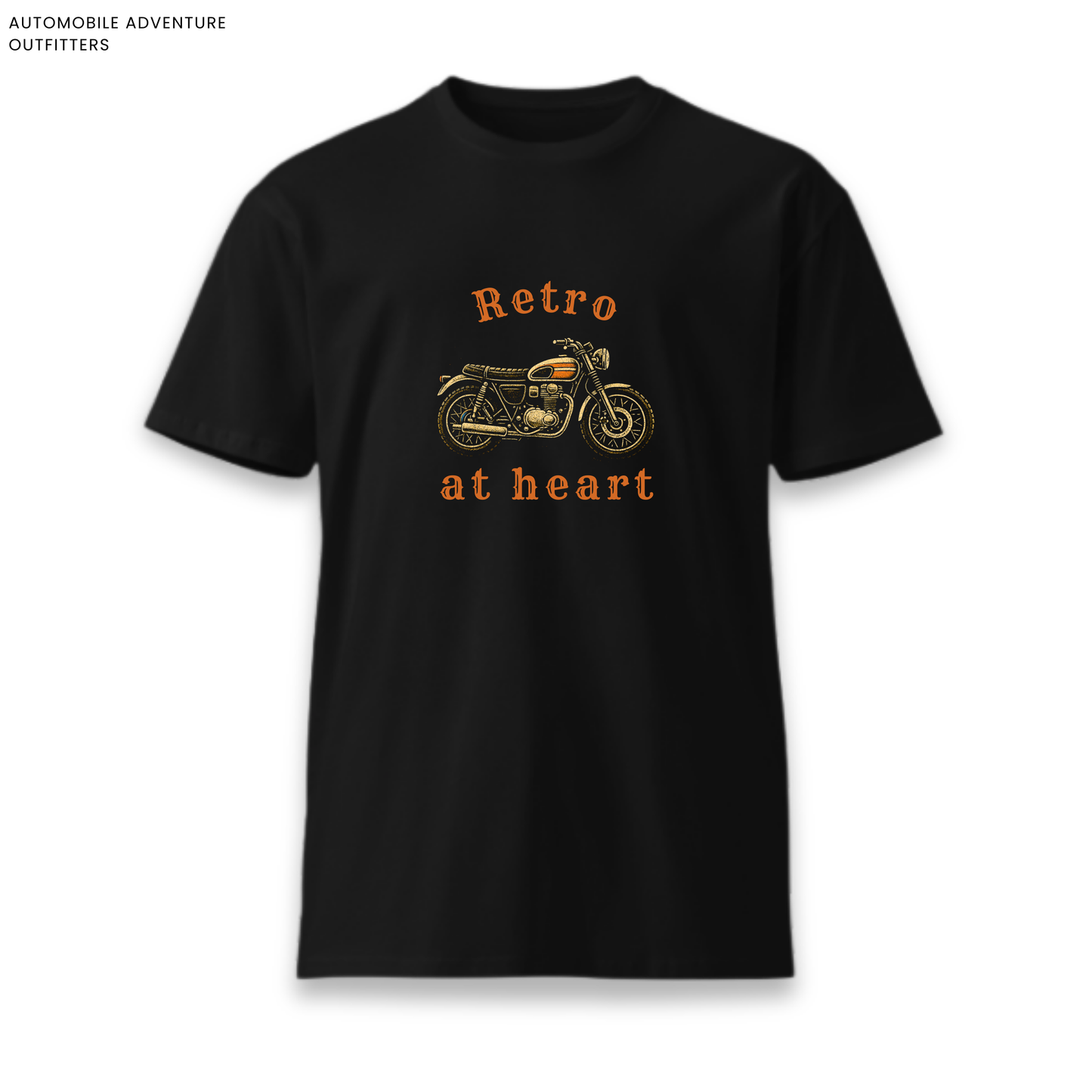 Retro at heart Motorcycle Cotton Round Neck T-shirt 180 GSM
