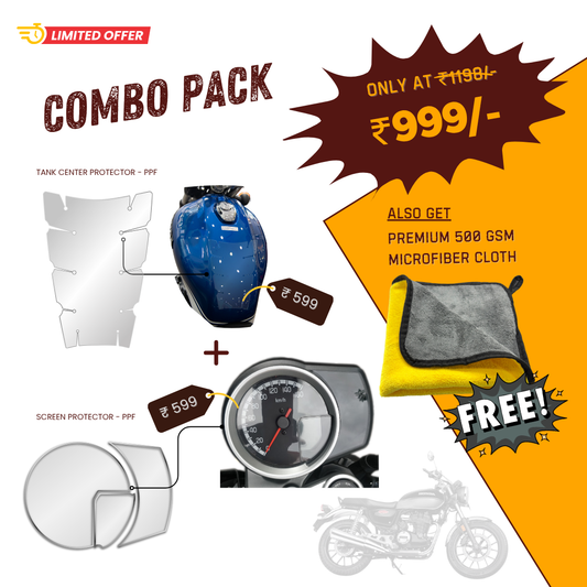 Pre-Cut PPF Honda CB 350 Hness combo - 18 Months Warranty