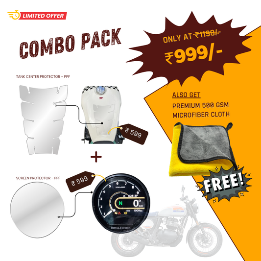 Pre-Cut PPF Royal Enfield Bear 650 combo - 18 Months Warranty