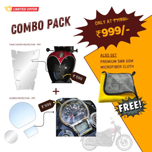 Pre-Cut PPF Royal Enfield Classic 350 combo - 18 Months Warranty