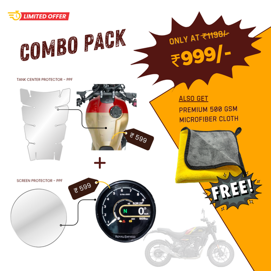 Pre-Cut PPF Royal Enfield Guerrilla 450 combo - 18 Months Warranty