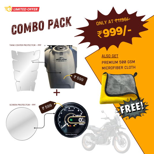 Pre-Cut PPF Royal Enfield Himalayan 450 combo - 18 Months Warranty