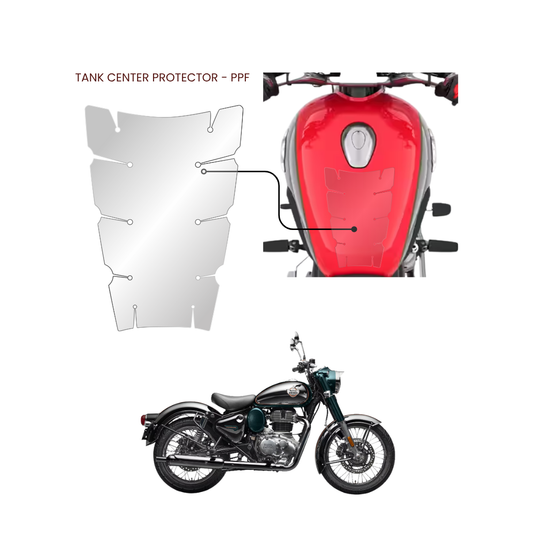 Pre-Cut PPF Royal Enfield Classic 350 Tank Protector