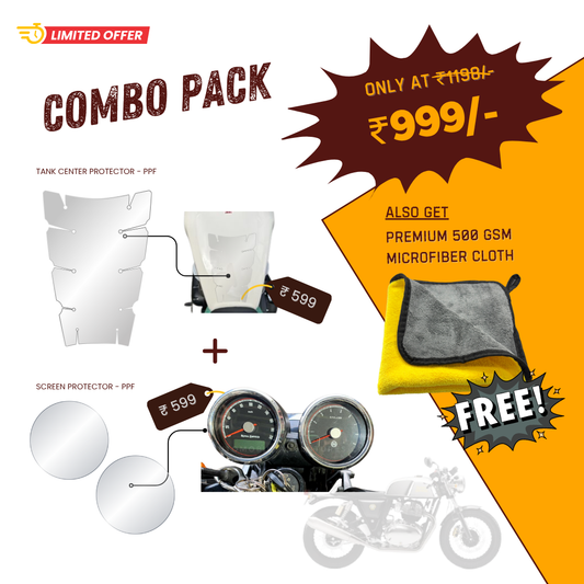 Pre-Cut PPF Royal Enfield Continental 650 combo - 18 Months Warranty