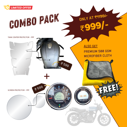 Pre-Cut PPF Royal Enfield Hunter 350 combo - 18 Months Warranty