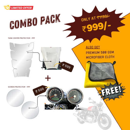 Pre-Cut PPF Royal Enfield Interceptor 650 combo - 18 Months Warranty
