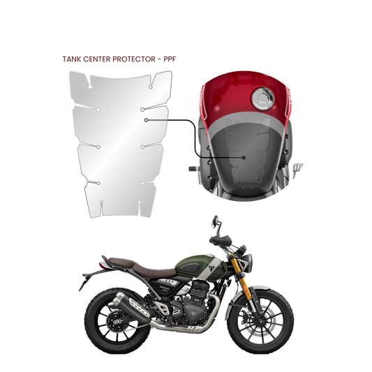 Pre-Cut PPF Triumph Scrambler 400 Tank Protector