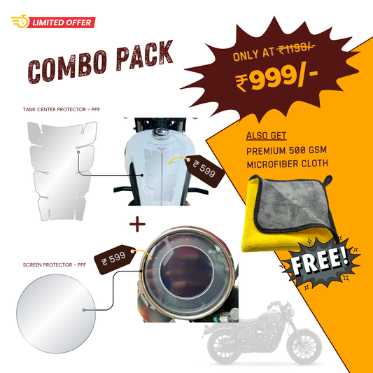 Pre-Cut PPF Yezdi Roadster combo - 18 Months Warranty