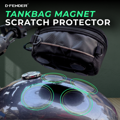 Tank-Bag Magnet Scratch Protection PPF | Circular Pre-cut PPF | Pack of 4 - 10cm Circles | Easy DIY Kit