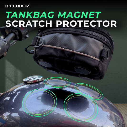 Tank-Bag Magnet Scratch Protection PPF | Circular Pre-cut PPF | Pack of 4 - 10cm Circles | Easy DIY Kit
