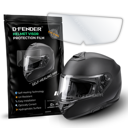 Pre-Cut Helmet Visor PPF | Self-Healing Clear Film | UV Resistant | Scratch Protection | Bubble-Free Installation