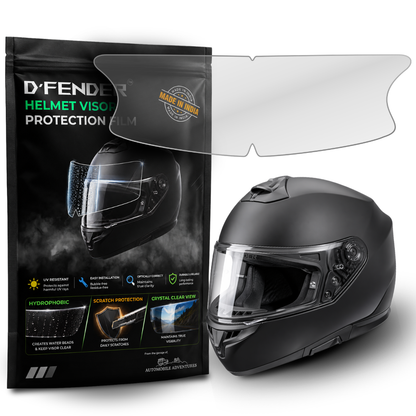 D'FENDER Helmet Visor Protection PPF | Hydrophobic | UV Resistant | Scratch Resistant