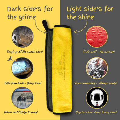1 x 7H Screen Protector - Yezdi Adventure + 2 x 500 GSM Microfiber Cloth