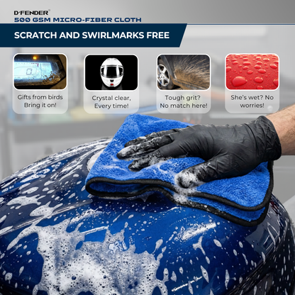 500 GSM Premium Microfiber Cloth | Ultra Soft, Scratch-Free, Super Absorbent