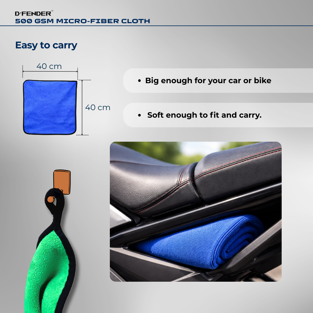 500 GSM Premium Microfiber Cloth | Ultra Soft, Scratch-Free, Super Absorbent