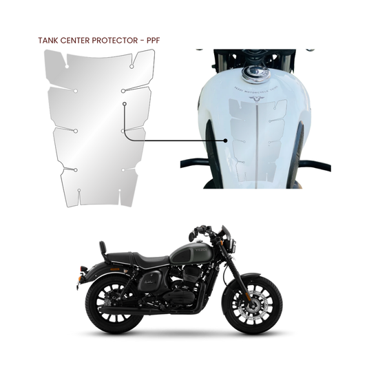 Pre-Cut PPF Yezdi Roadster Tank Protector