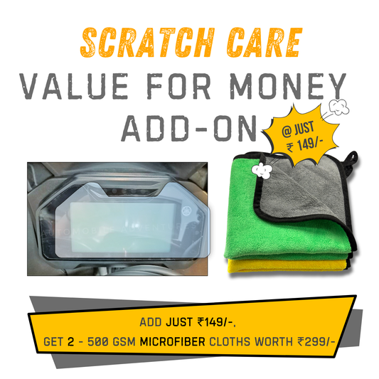 1 x 7H Screen Protector - Yamaha R15 V4 + 2 x 500 GSM Microfiber Cloth