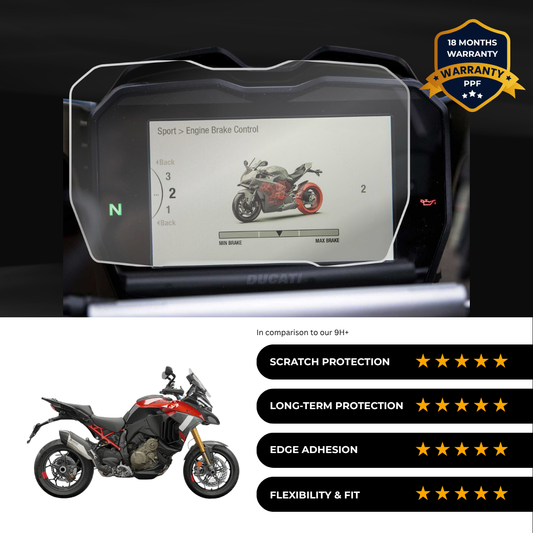 PPF Speedometer Screen Protector | Self-Healing PPF for DUCATI Multistrada V4 Pikes Peak (2024-25)