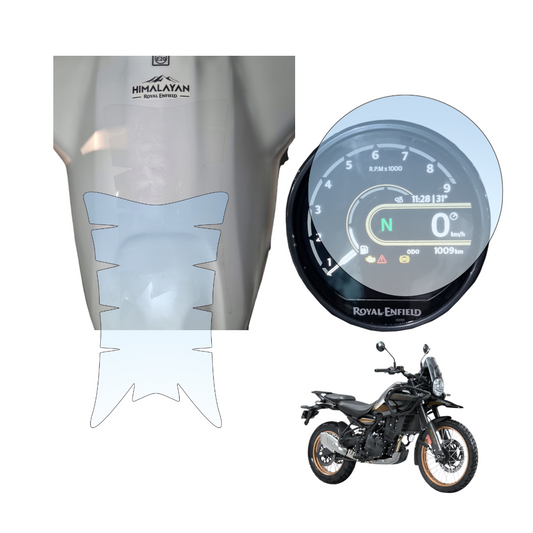 Himalayan 450 PPF Combo, Tank Protector+Screen Protector (Pack of 1) PPF