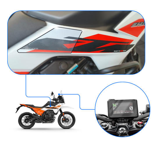 KTM ADVENTURE 390X / 390S Screen Protector and Self Healing Pre-Cut PPF